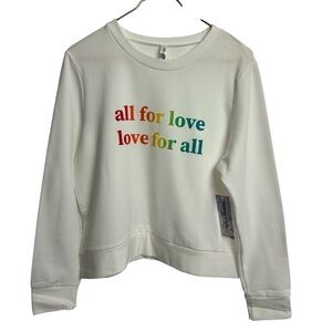EMBRACE LIFE Athleisure Girl’s Sweatshirt Top Size Large Multi Color Lettering